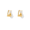 Image color SLEEK SMALL TRIANGULAR HOOPS GOLD