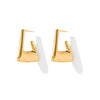 Image color SLEEK LARGE TRIANGULAR HOOPS GOLD