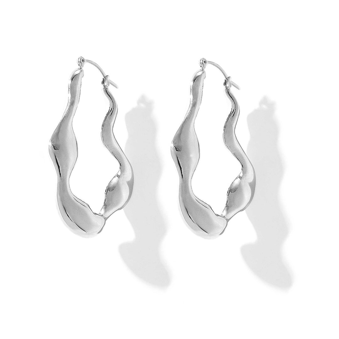 FLOW LARGE HOOPS SILVER