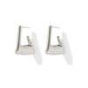 Image color SLEEK LARGE TRIANGULAR HOOPS SILVER