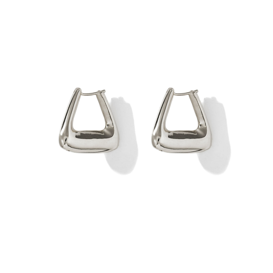 SLEEK LARGE HOOPS SILVER