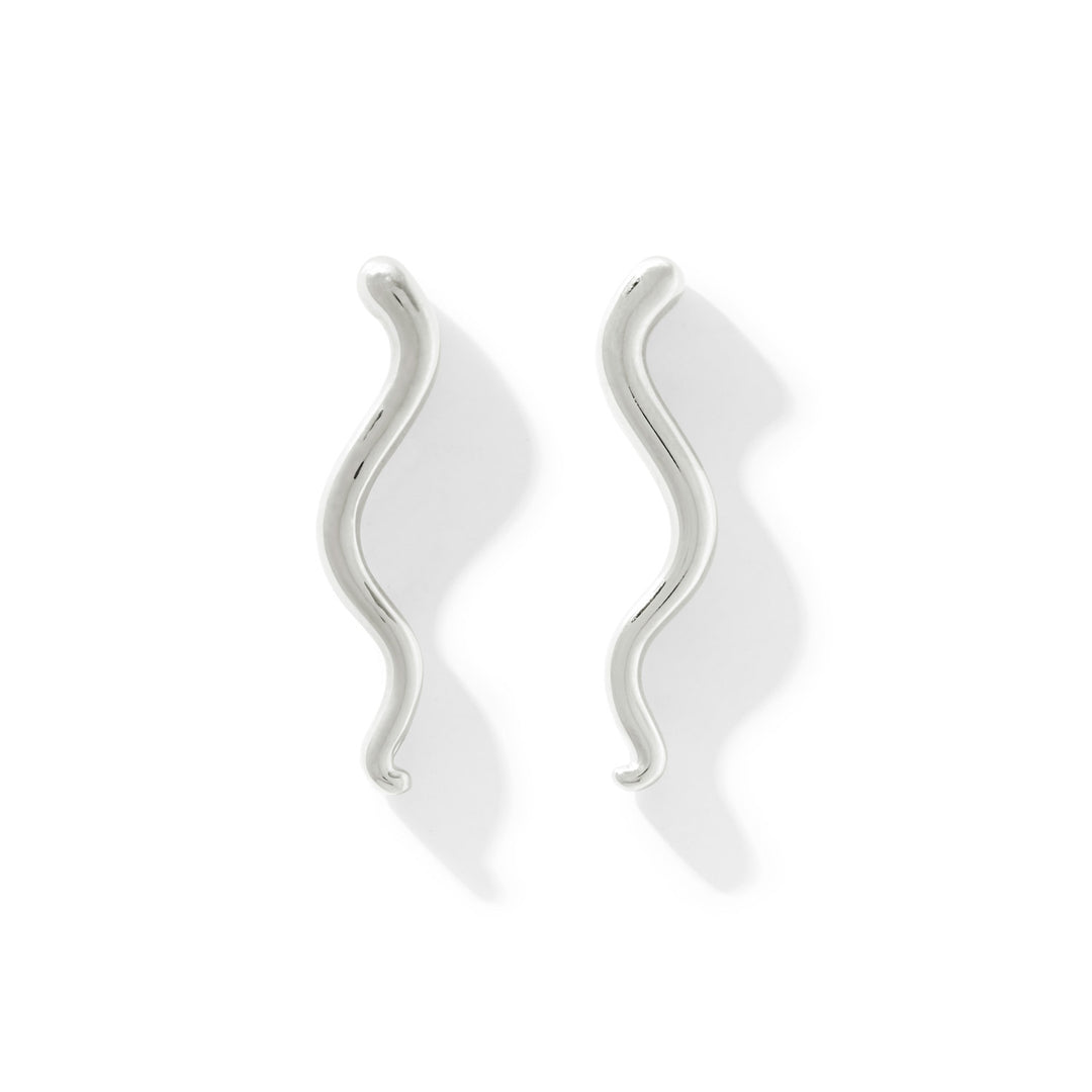 TWIST LARGE EARRINGS SILVER