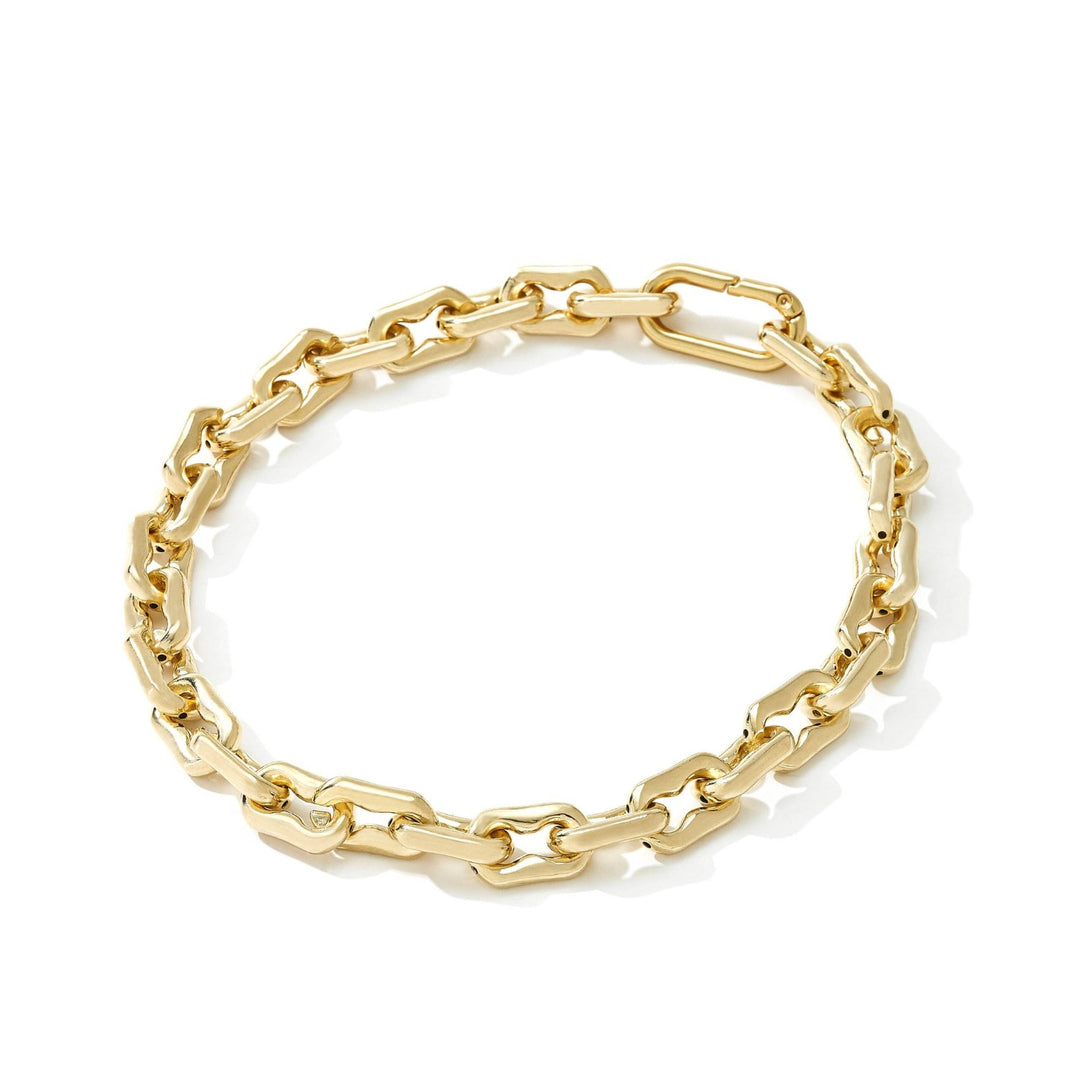 LINKS CHAIN - MEDIUM RECTANGULAR LINKS GOLD